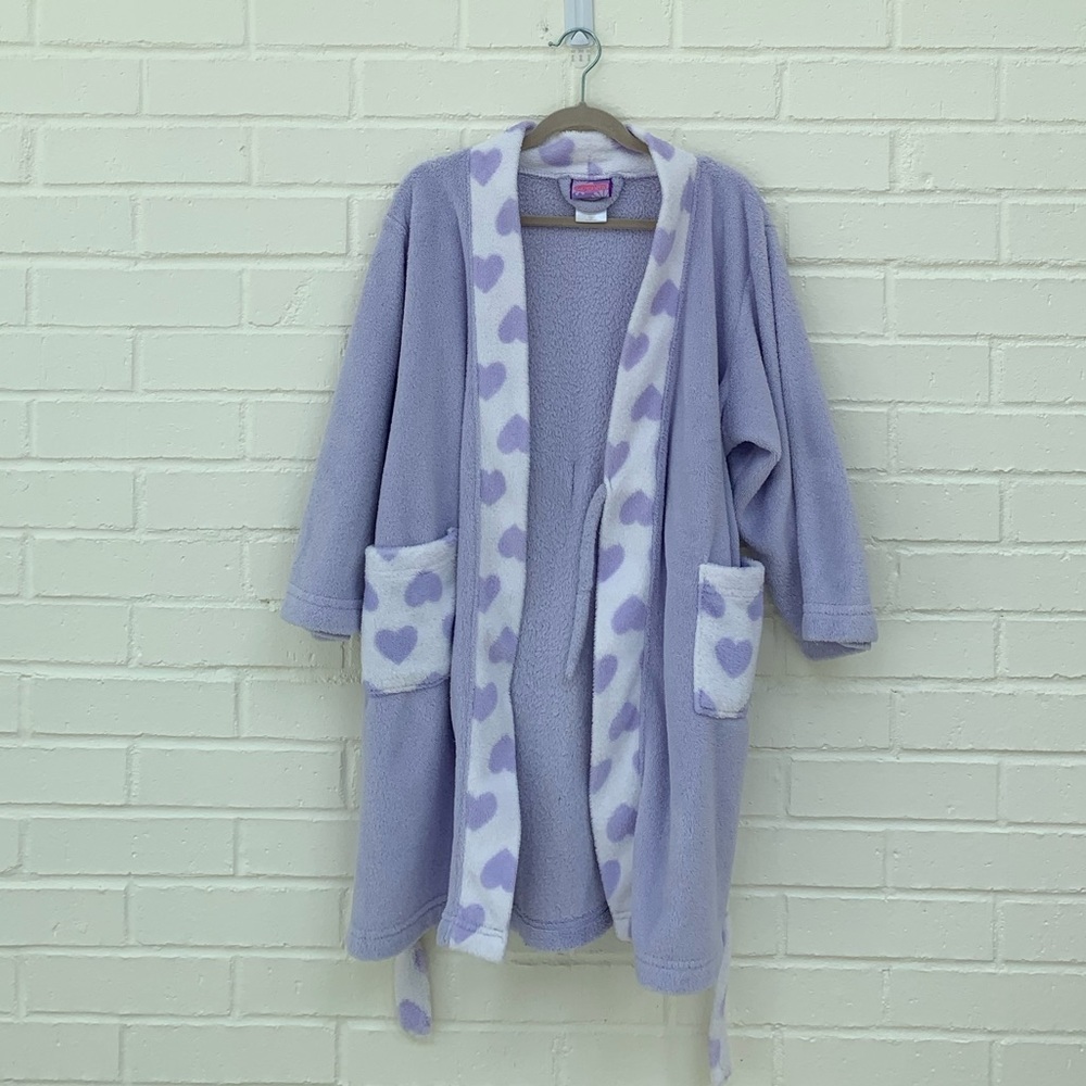 Imaginations Kids Lavender Purple Soft Bath Robe - Picture 3 of 8